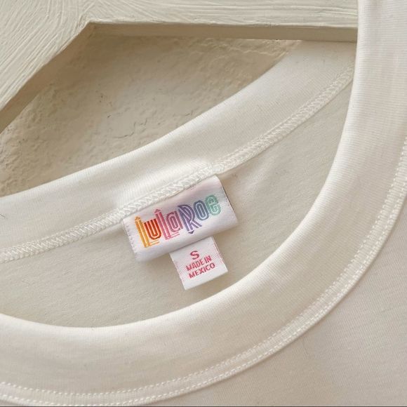 LuLaRoe White T-shirt with Pink “You Go Girl” Graphic on Front, Cuff Sle… - Picture 6 of 7